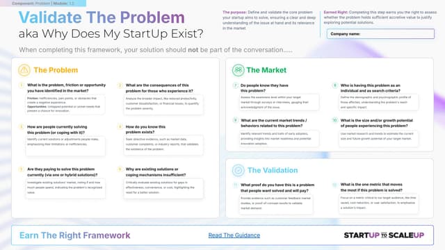 Startup framework