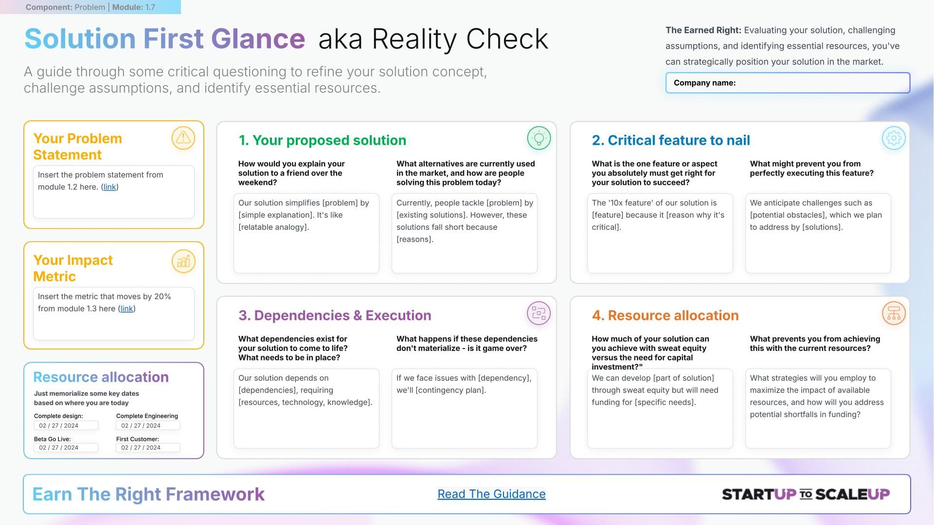 Solution First Glance