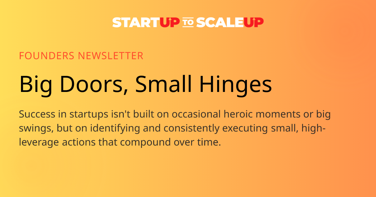 The Leverage Effect: Finding Your Startup's Small Hinges